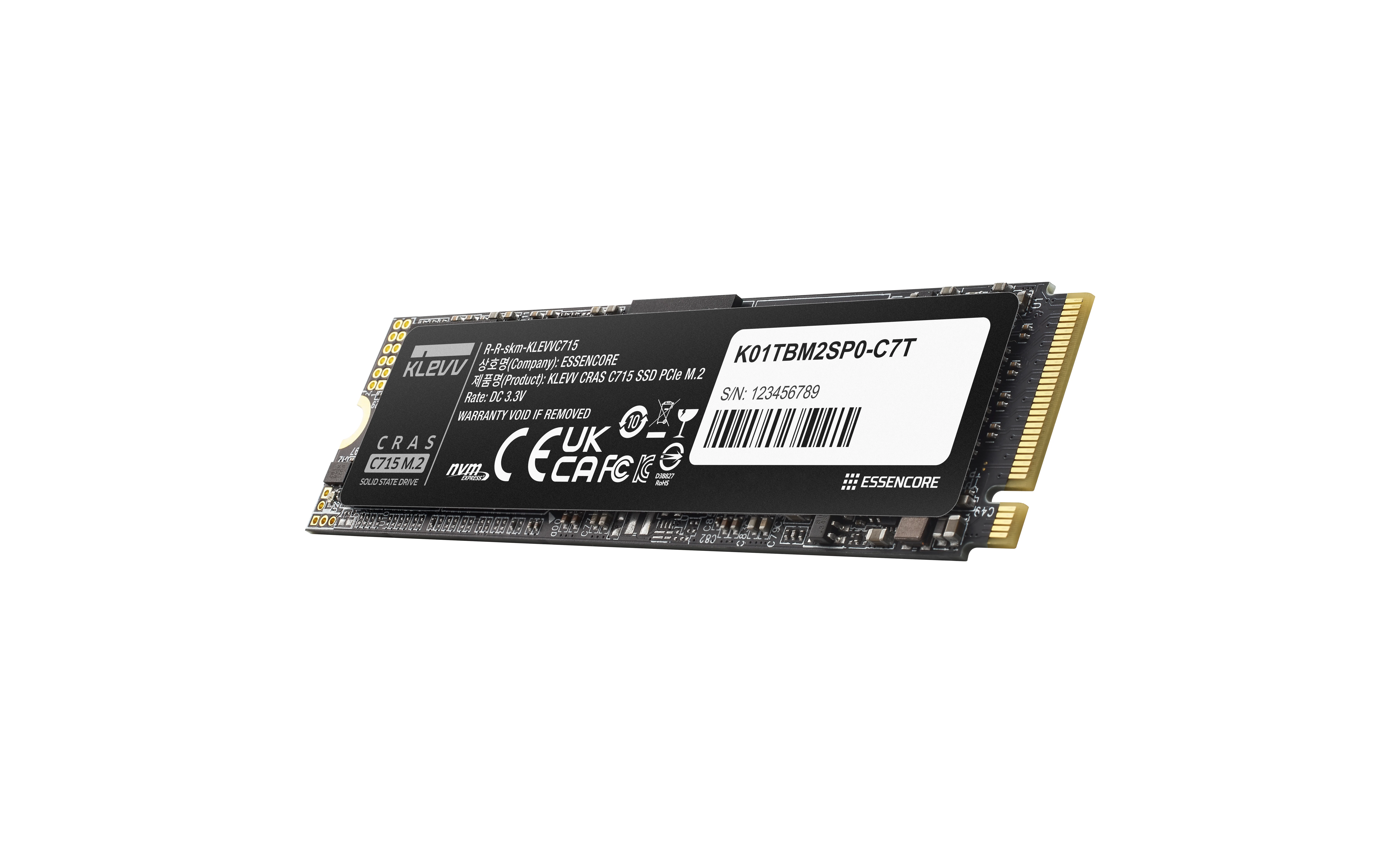 KLEVV CRAS C715 256 GB M.2 2280 PCIe 3.0 x4 NVMe SSD