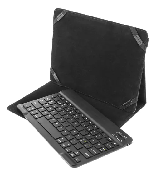 DELTACO suojus ja Bluetooth n&auml;pp&auml;imist&ouml; 10&quot; tableteille, musta