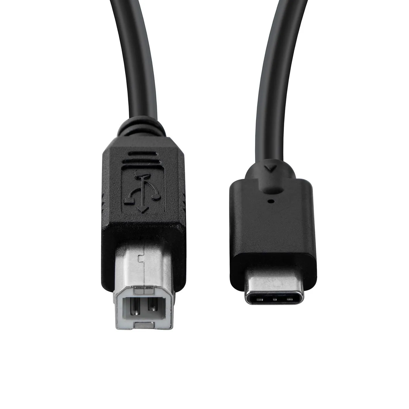 MicroConnect USB-C &ndash; USB-B kabel, 1 m, svart