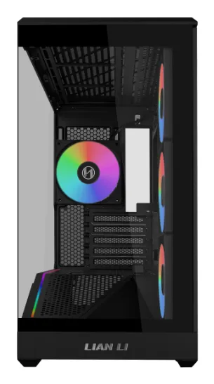LIAN LI Vector V100R MIX Micro-ATX Case with window and RGB lighting, Black