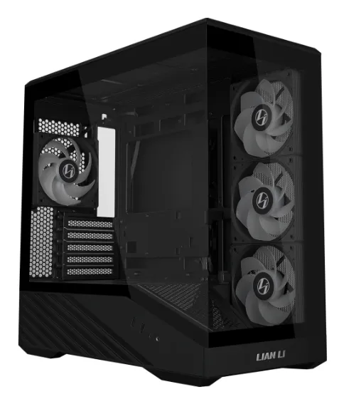 LIAN LI Vector V100R MIX Micro-ATX Case with window and RGB lighting, Black