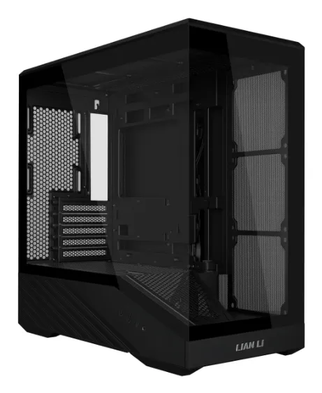 LIAN LI Vector V100R MIX Micro-ATX Case with window and RGB lighting, Black