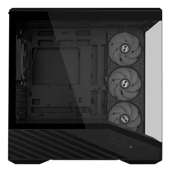 LIAN LI Vector V100R MIX Micro-ATX Case with window and RGB lighting, Black