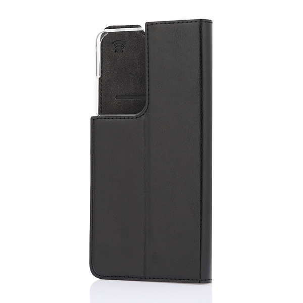 Wave Book Case, Galaxy S21 Ultra - case, Black