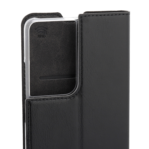 Wave Book Case, Galaxy S21 Ultra - case, Black