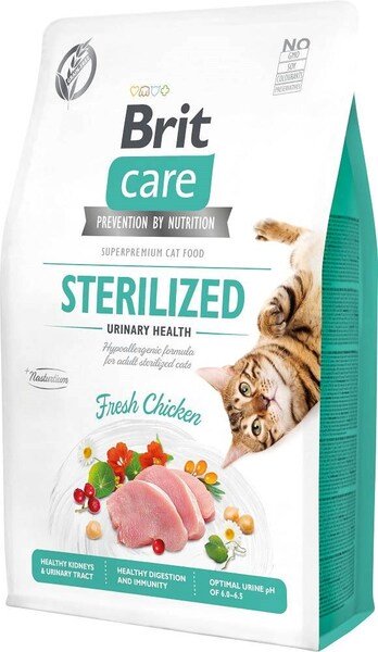 Brit Care Grain-Free Sterilized Urinary Health, Dry food for cats, Adult, 2kg