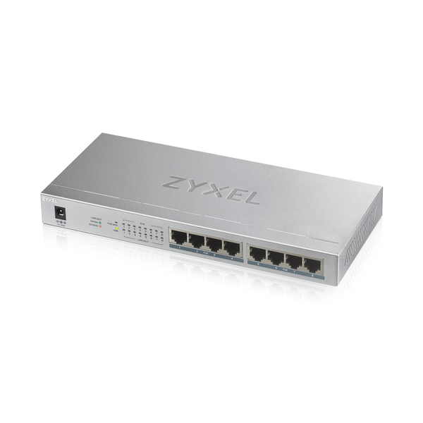 ZyXEL GS1008-HP 8-ports ohanterad PoE switch, fl&auml;ktl&ouml;s, Gigabit, 60W P