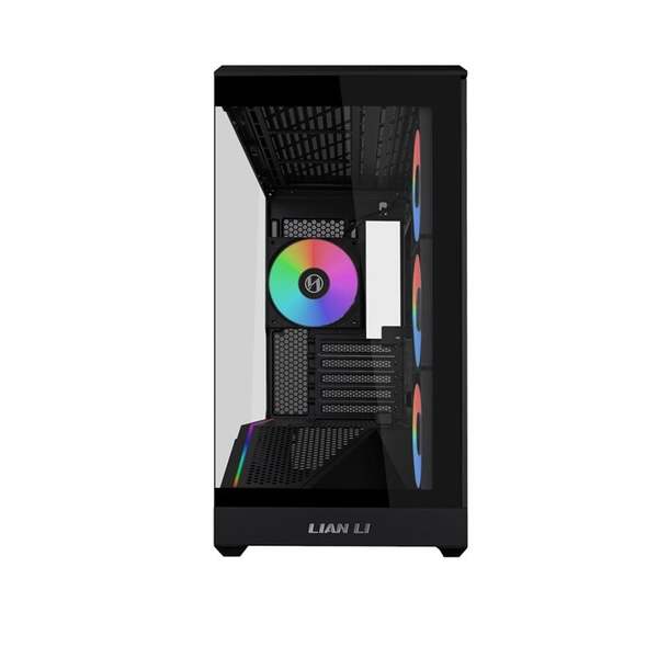 LIAN LI Vector V100R MIX -micro-ATX-kotelo ikkunalla ja RGB-valaistuksella, musta