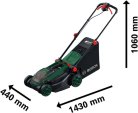 Bosch Rotak 18V2-38 Solo akkuk&auml;ytt&ouml;inen ty&ouml;nnett&auml;v&auml; ruohonleikkuri, 36V, hiiliharjaton, 38 cm (ilman akkua ja laturia)