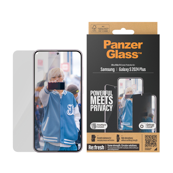 PanzerGlass Ultra-Wide Fit Alignerkit, Privacy Galaxy S24 Plus - sk&auml;rmskydd