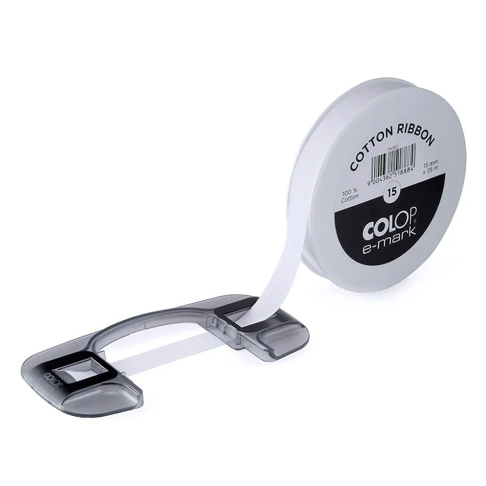 COLOP e-mark bomullsband, 15 mm x 25 m