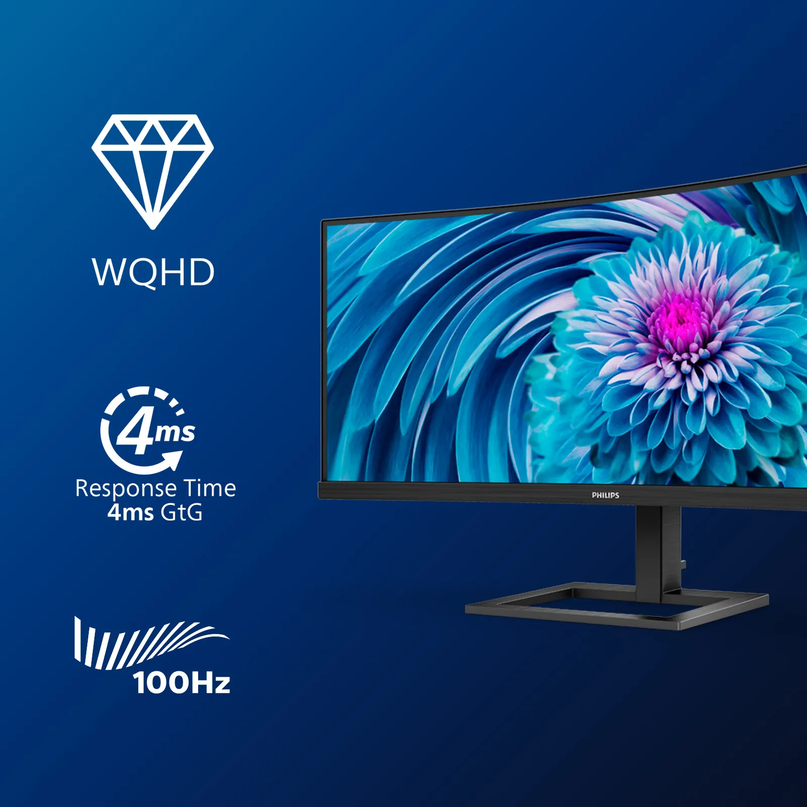 Philips 34&quot; E-Line 346E2CUAE, UWQHD, USB-C, VA - curved monitor