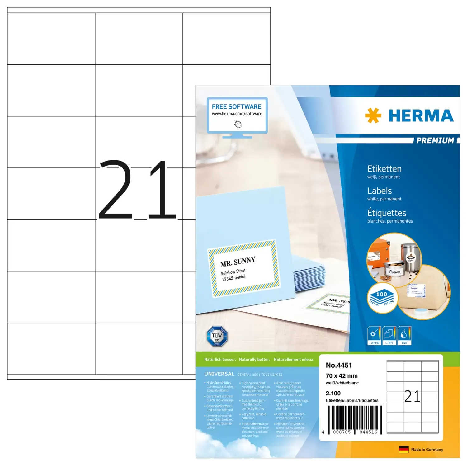 Herma label Premium 70x42 (2100)