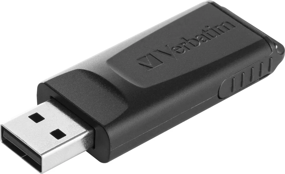 Verbatim 128 GB STORE N GO SLIDER USB 2.0 -muistitikku, Musta