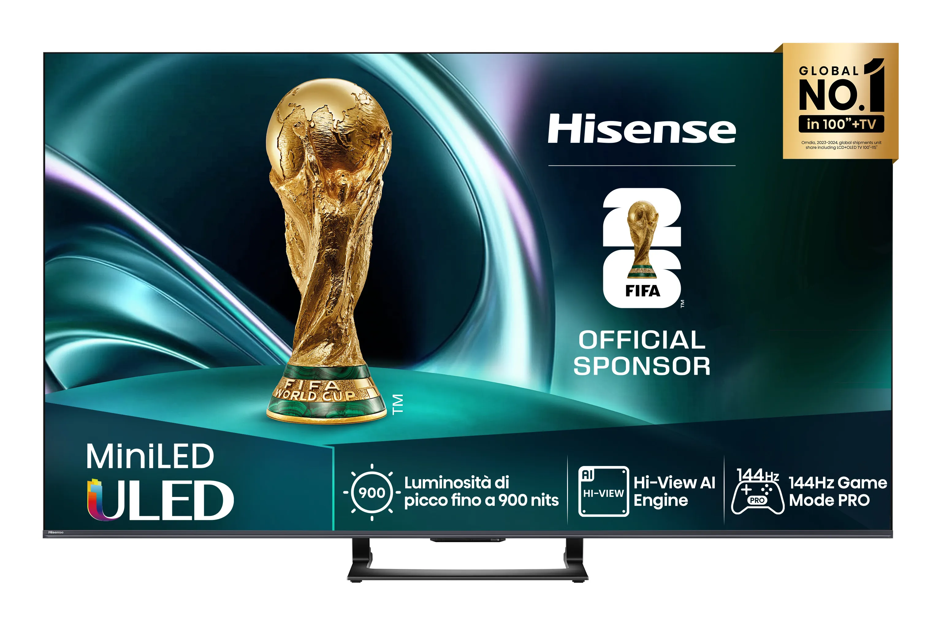 Hisense 75U7Q 75" 4K Mini-LED VIDAA TV, 144 Hz, Dolby Vision, HDR10+