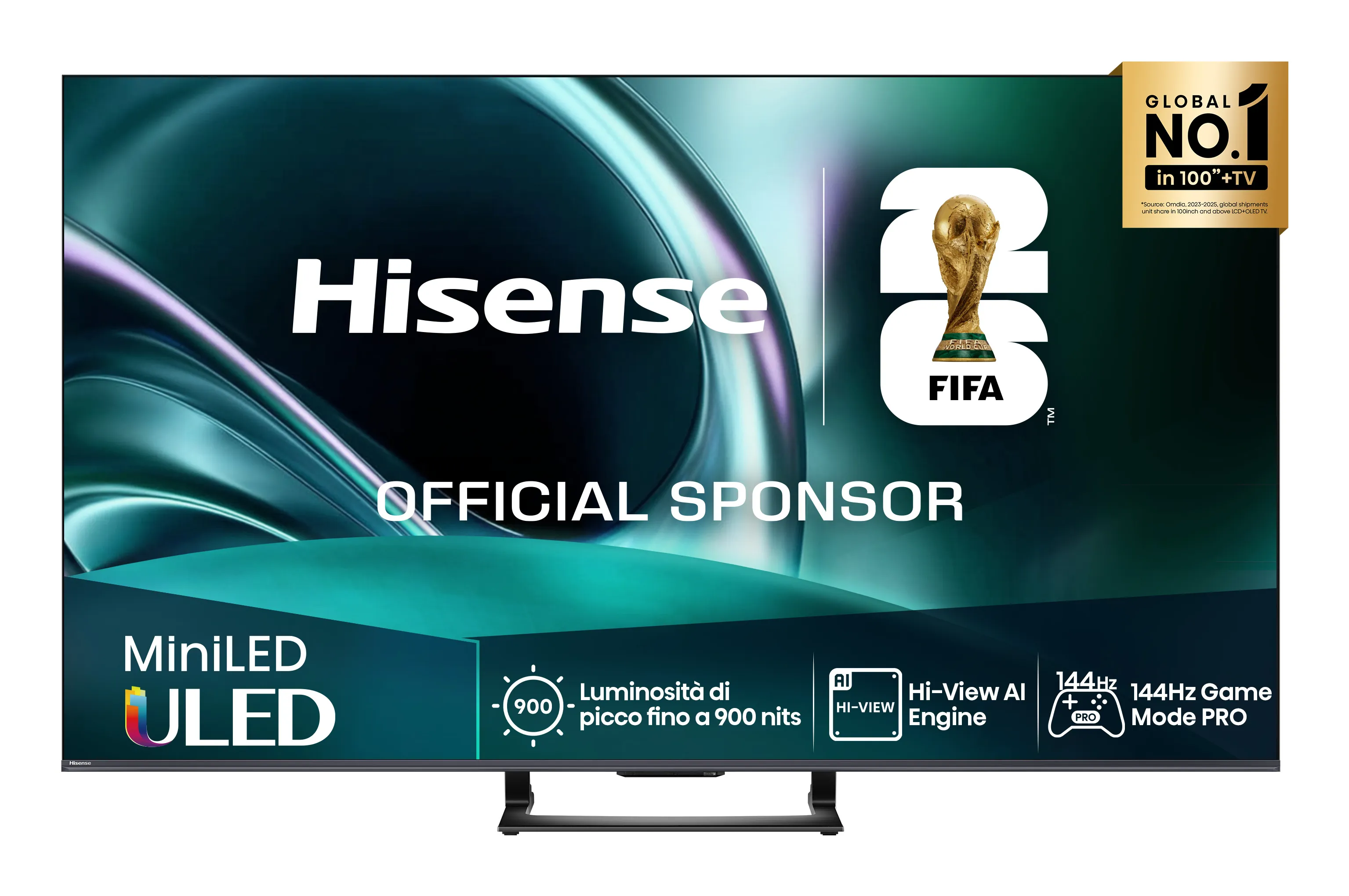 Hisense U7Q 65" 4K Mini LED VIDAA TV, 144Hz, Dolby Vision IQ, HDR10+