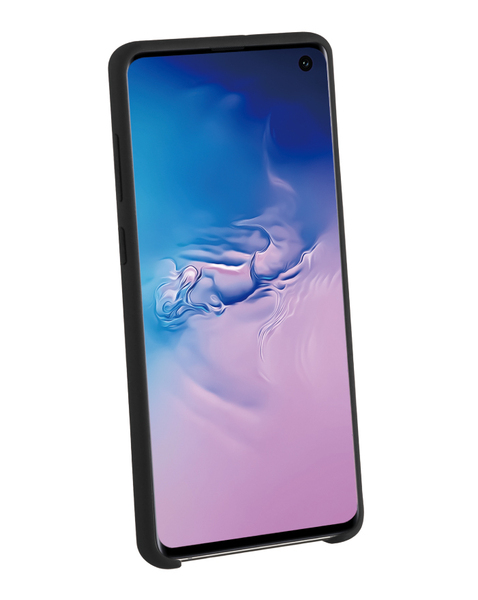 Vivanco Silicone Case Galaxy S10, Musta