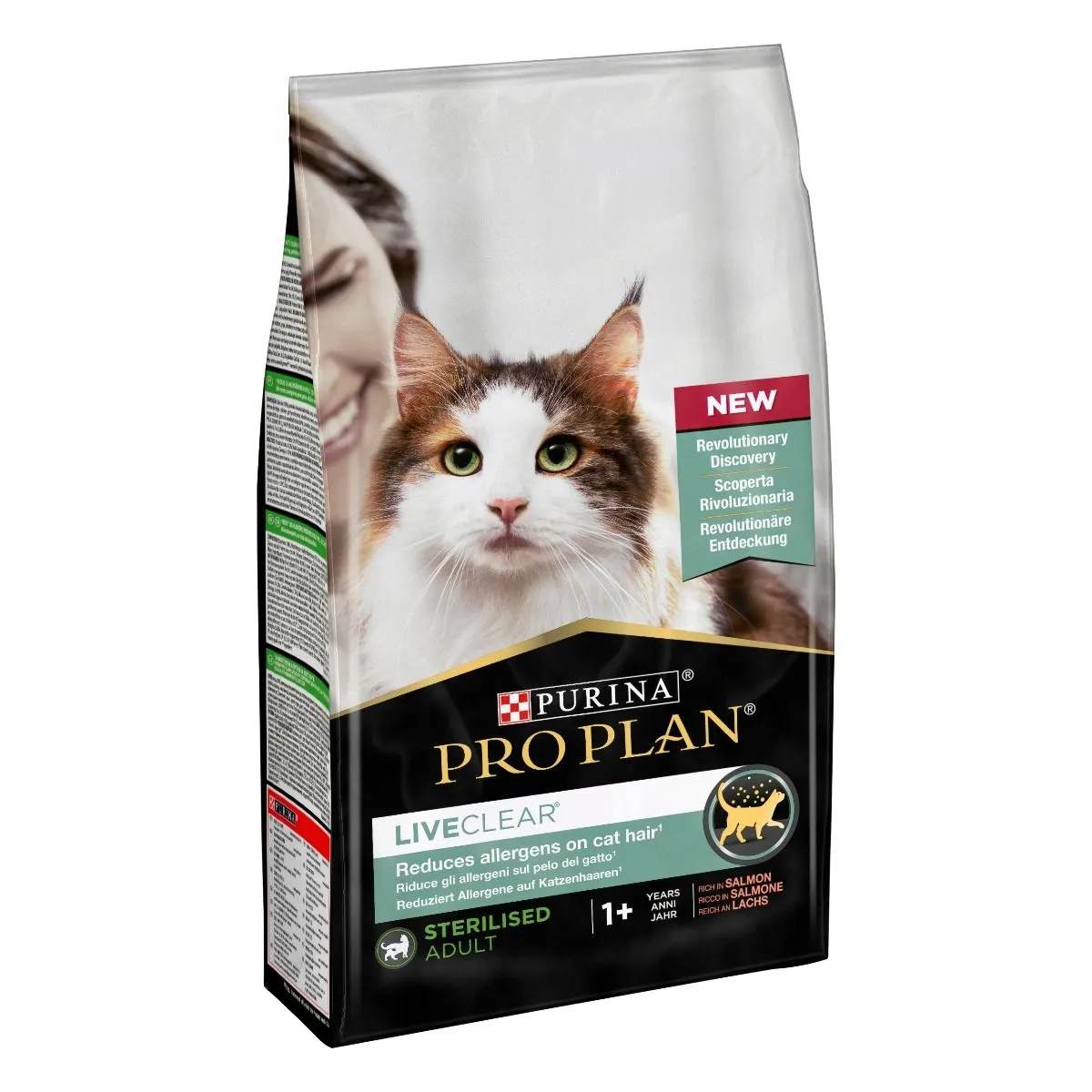 Purina Pro Plan LiveClear Sterilised Salmon, Dry food for cats, Adult, 1.4kg