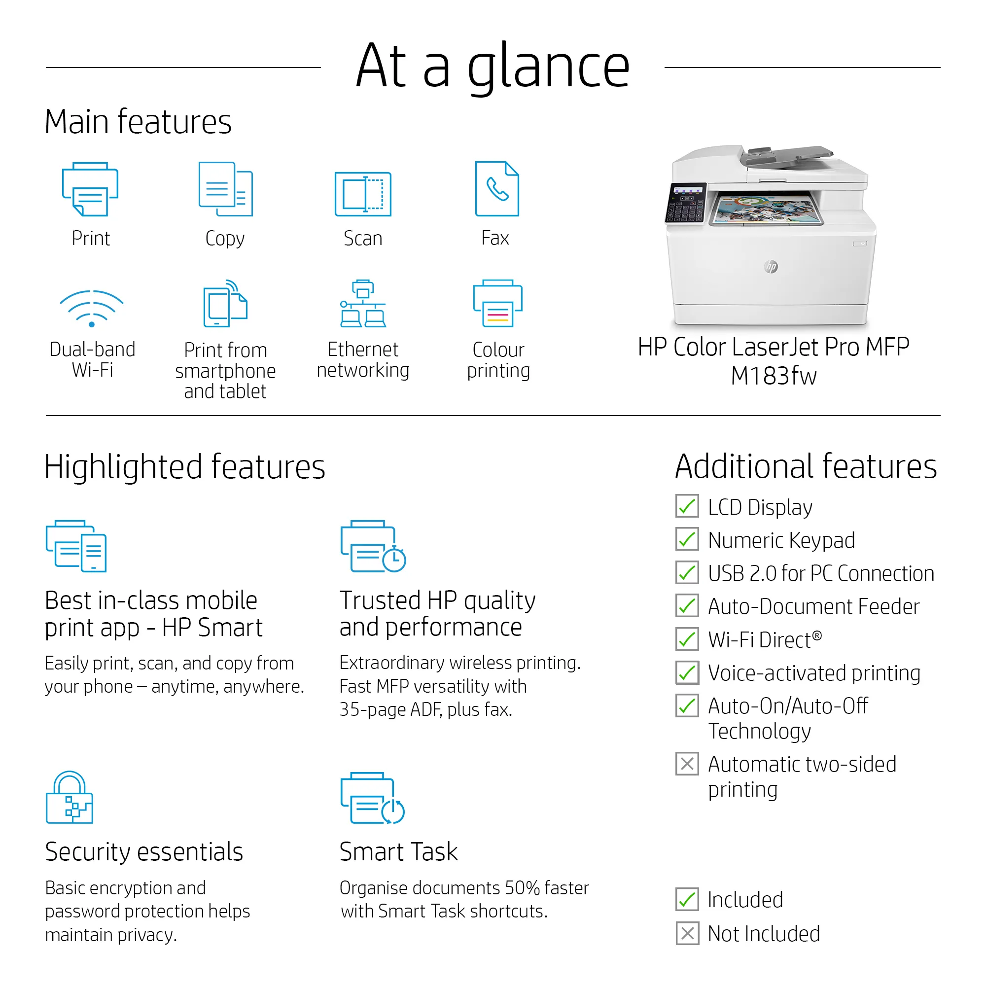 HP Color LaserJet Pro MFP M183 fw (4in1)