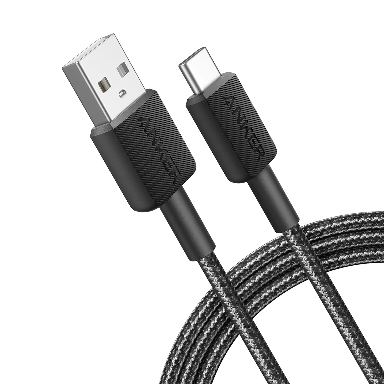 Anker 322 USB-A - USB-C - cable, Black, 1.8m