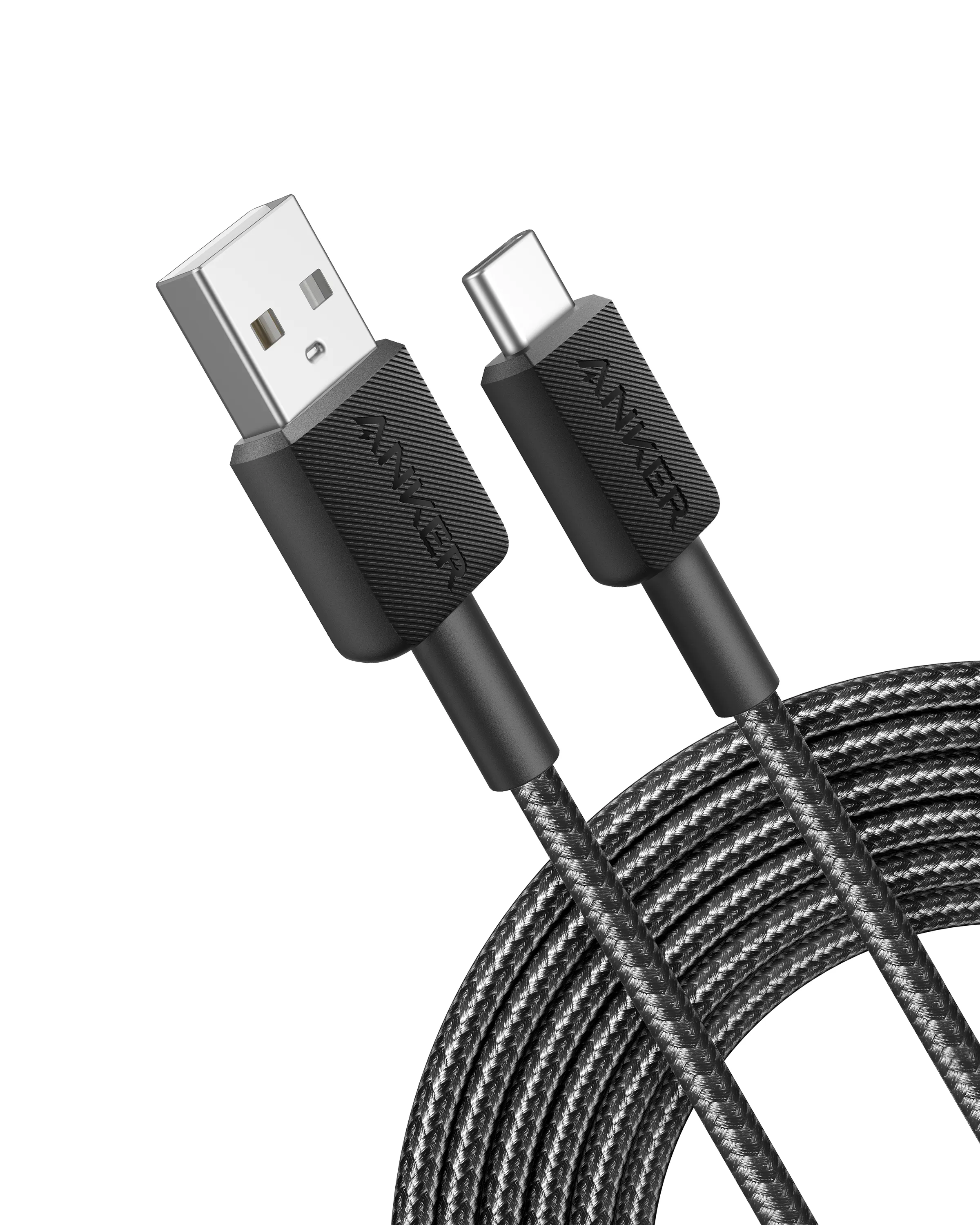 Anker 322 USB-A - USB-C - cable, Black, 0.9m