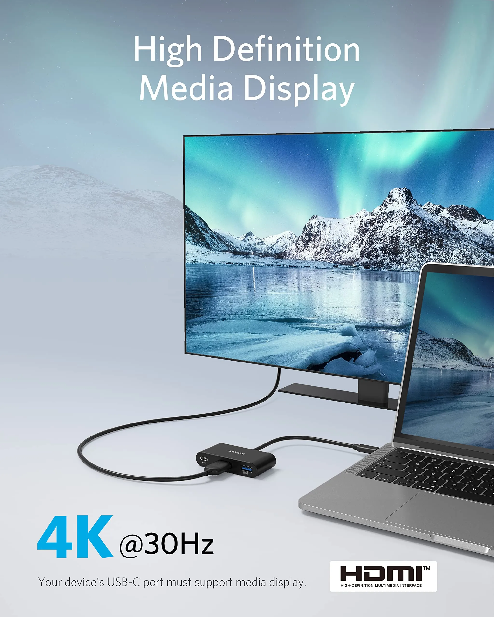 Anker PowerExpand 3-in-1 USB-C -hubi