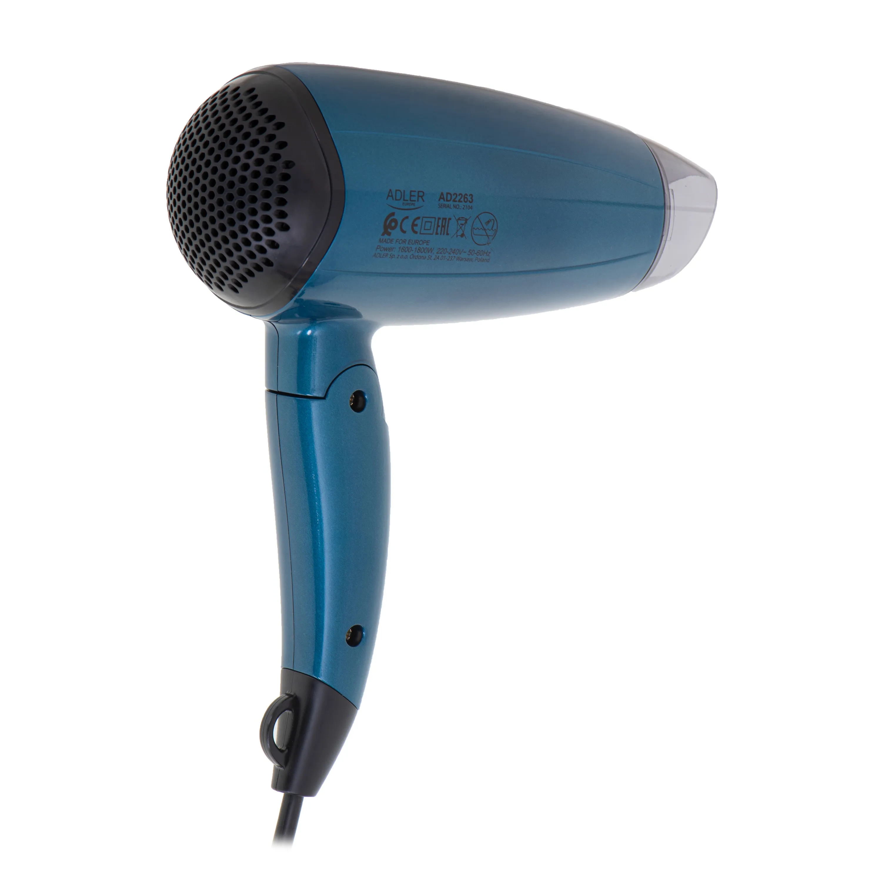 ADLER AD 2263 1800W Hair Dryer, Blue