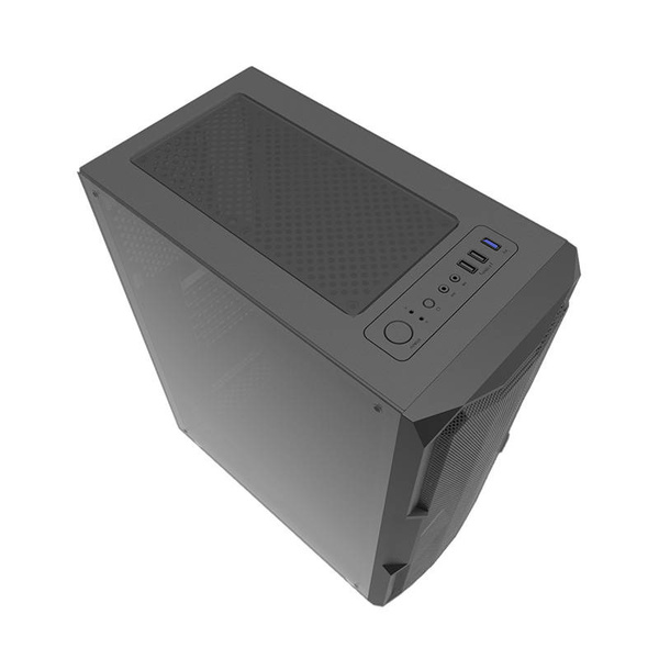 DARKFLASH Aquarius Mesh Midi-Tower Case with window, Black