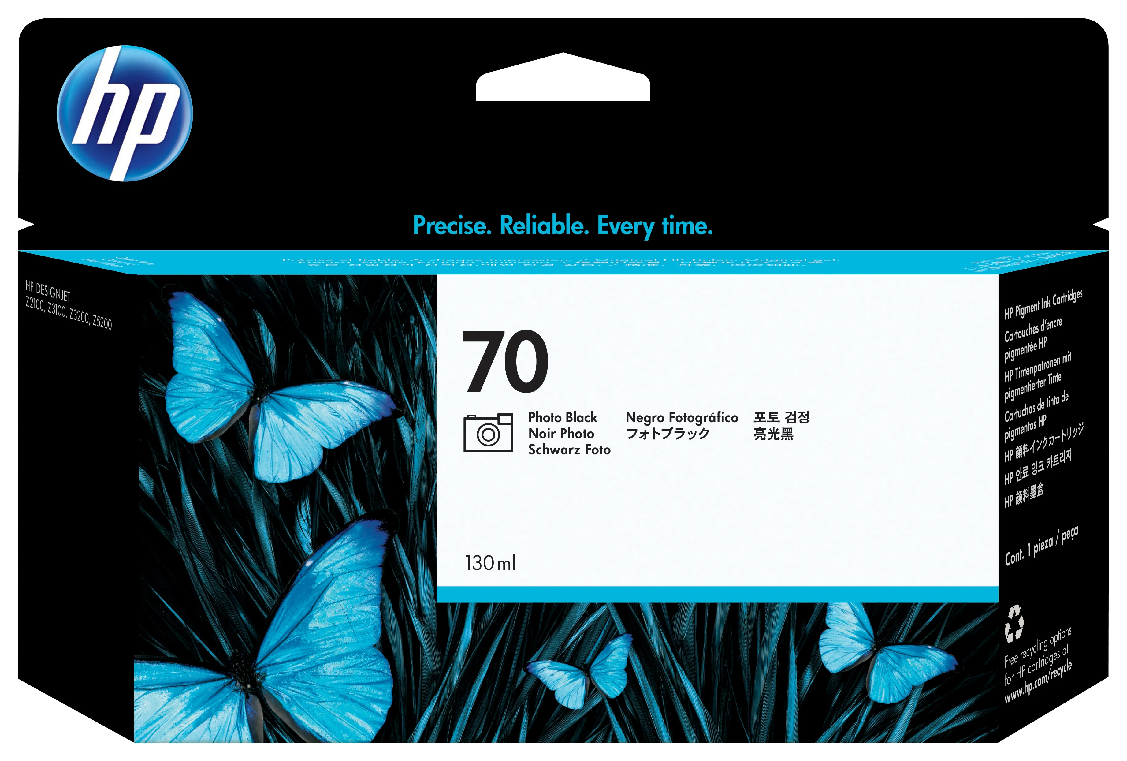 HP 70 -mustekasetti, 130 ml, valokuvamusta