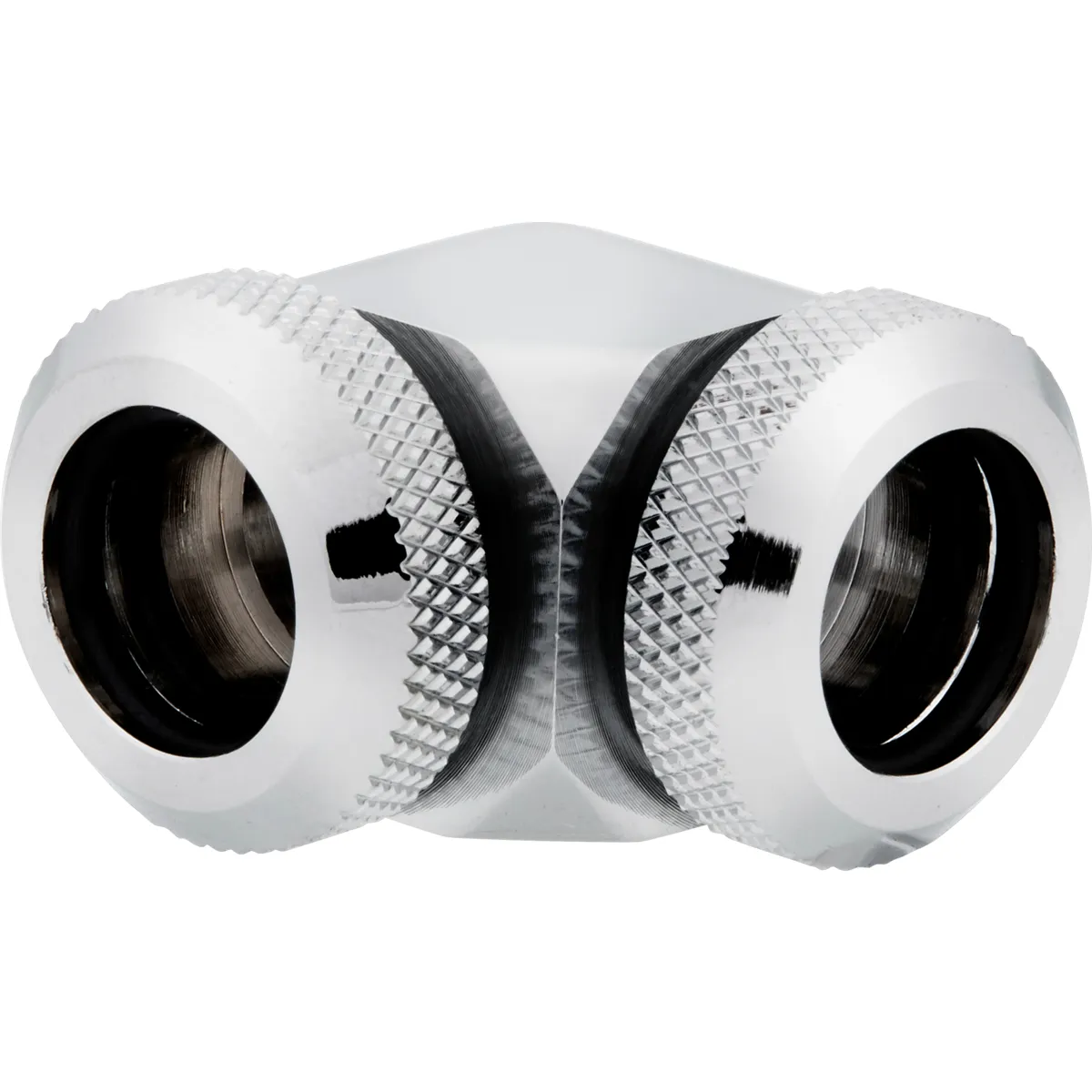 Corsair Fitting (hard tube),XF Hardline 2-pack (90&deg; Angled 12mm OD compression_ chrome)