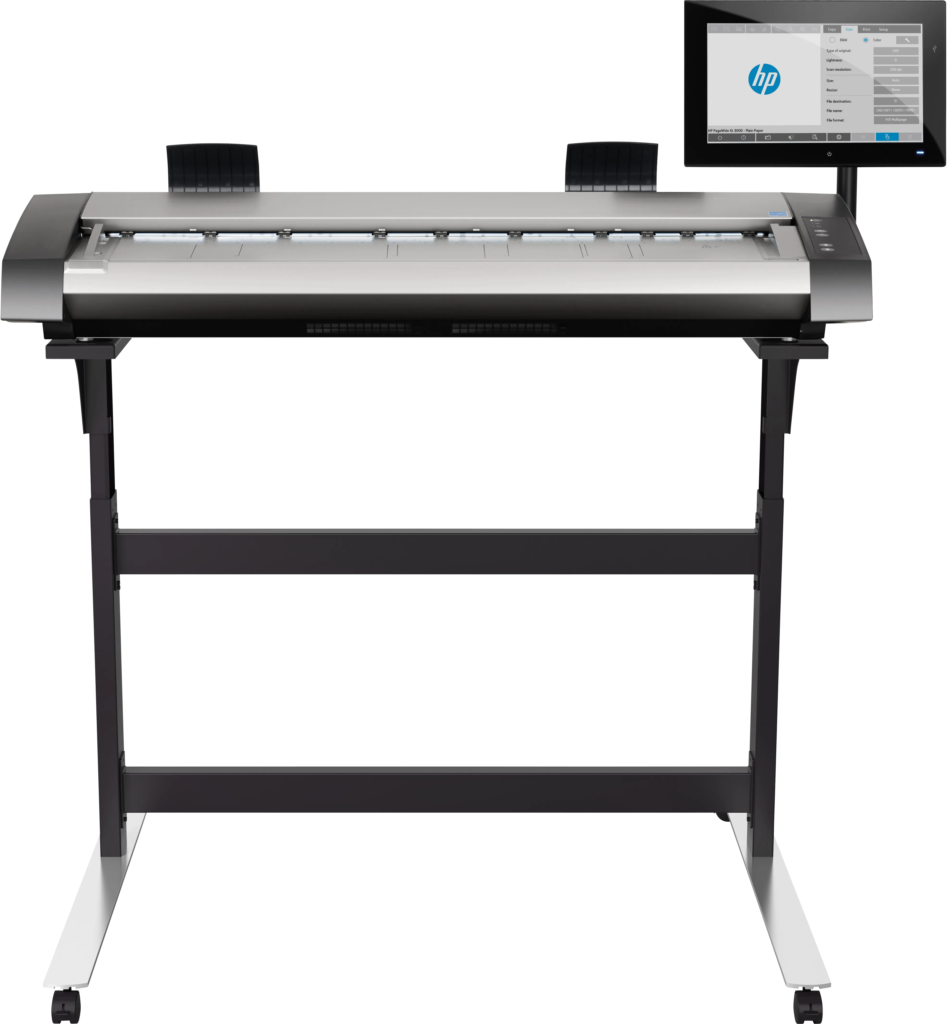 HP Designjet SD Pro Scanner - Rullaskanneri - Rulla (111,8 cm) - 1200 dpi x 1200 dpi - USB 3.0, Gigabit LAN malleihin DesignJet T1530, T930, Z2600 PostScript
