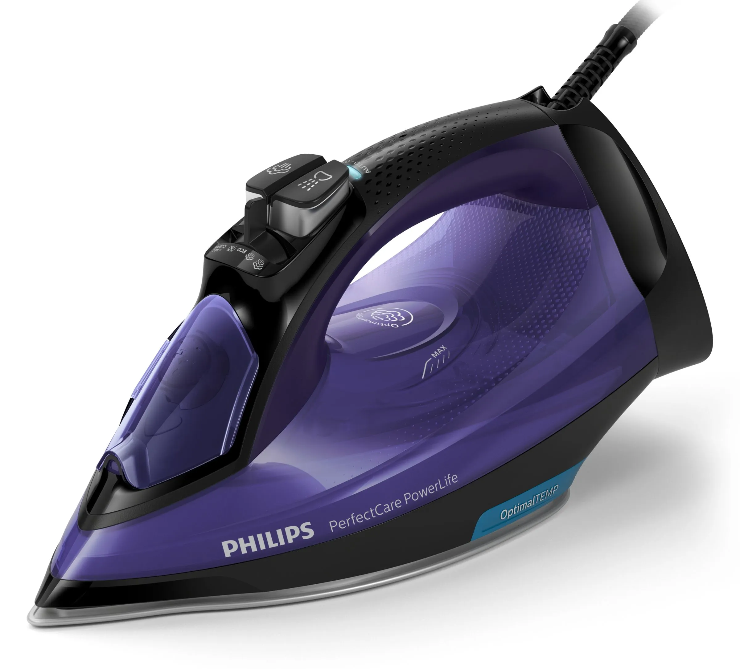 Philips PerfectCare GC3925/30 Steam Iron, 2500W, 0.3L, Black/Purple
