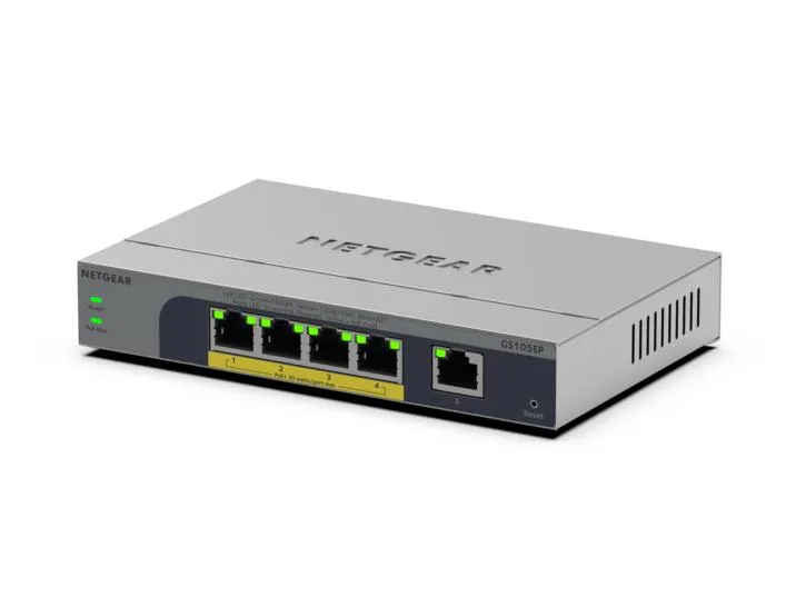 Netgear GS105EP 5-Port Gigabit Ethernet Easy Smart PoE+ - switch