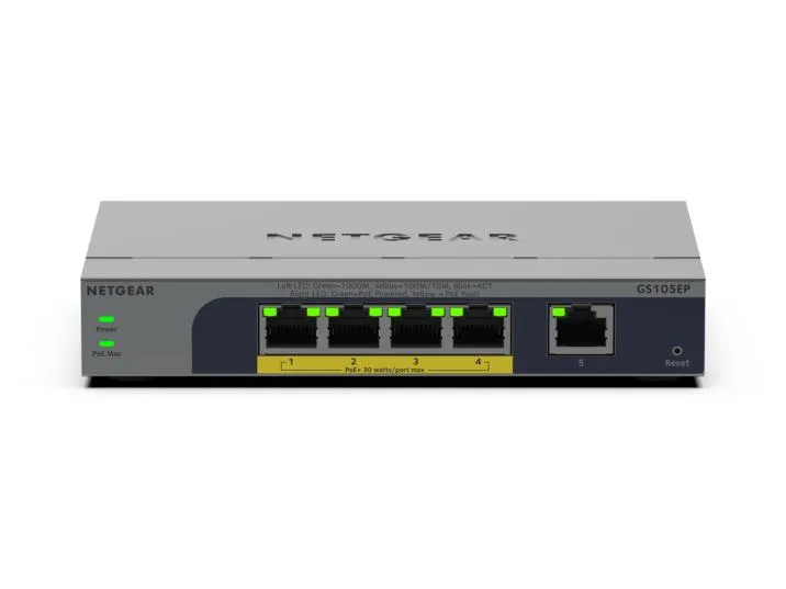 Netgear GS105EP 5-Port Gigabit Ethernet Easy Smart PoE+ - switch