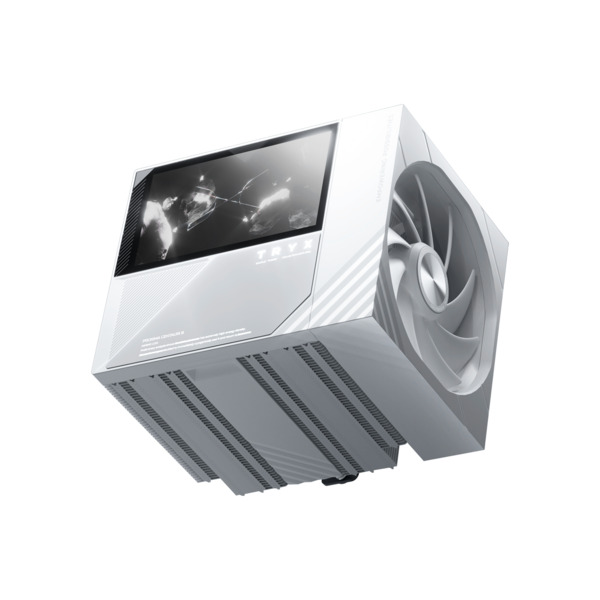 TRYX TURRIS 620 CPU Air Cooler - White, 2 x 120 mm, 5.0-inch IPS Display