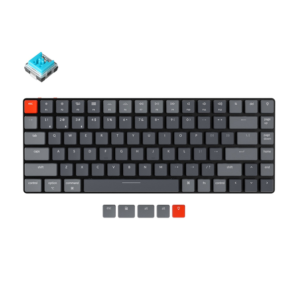 Keychron K3 Ultra-slim RGB - tradl&ouml;s gaming tangentbord, Optical Blue (Swappable), Svart