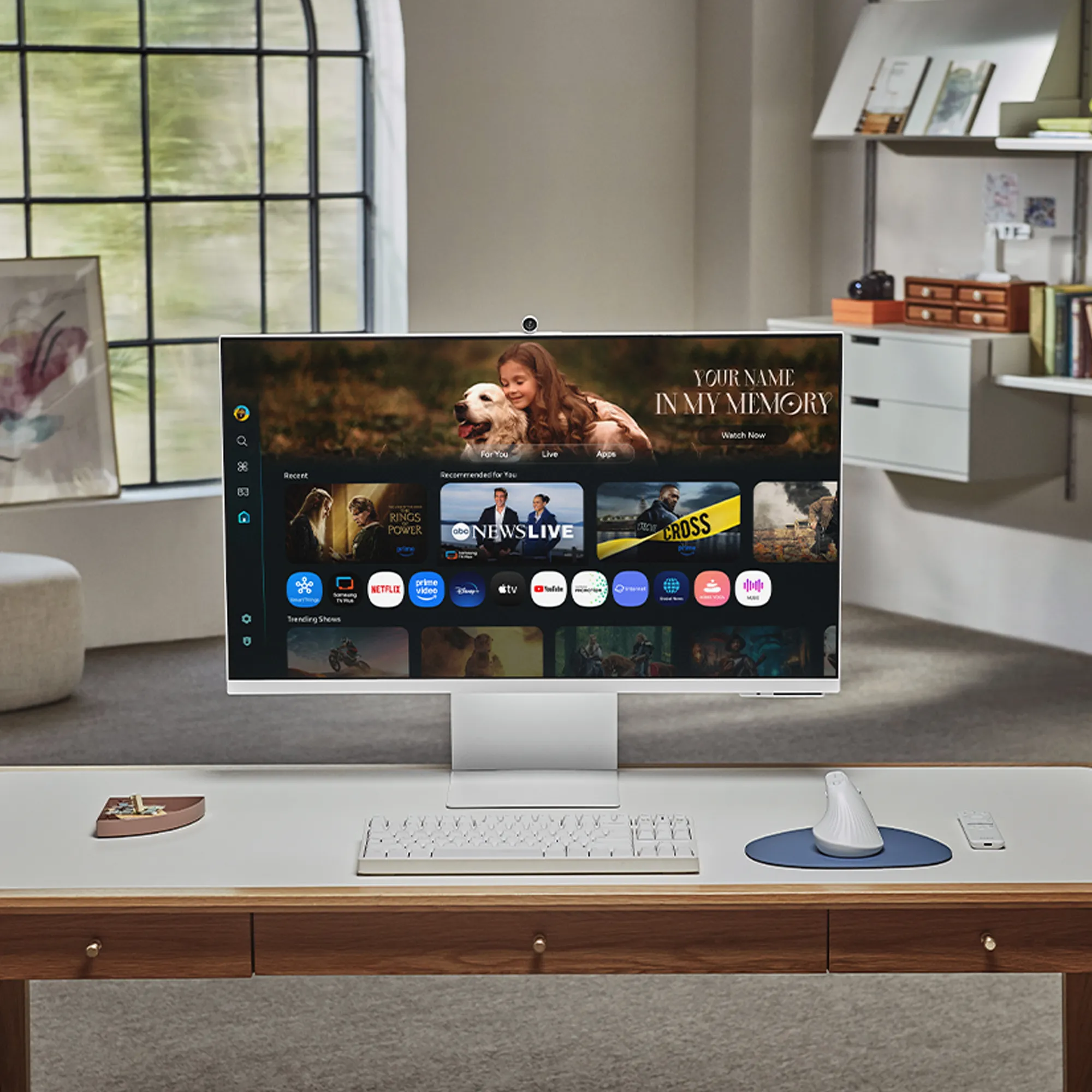 Samsung Smart Monitor M80F 32&quot; 4K UHD, VA sk&auml;rm med USB-C hub