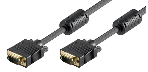 MicroConnect SVGA &ndash; SVGA - cable, 2 m, Black (Ferrite Core)