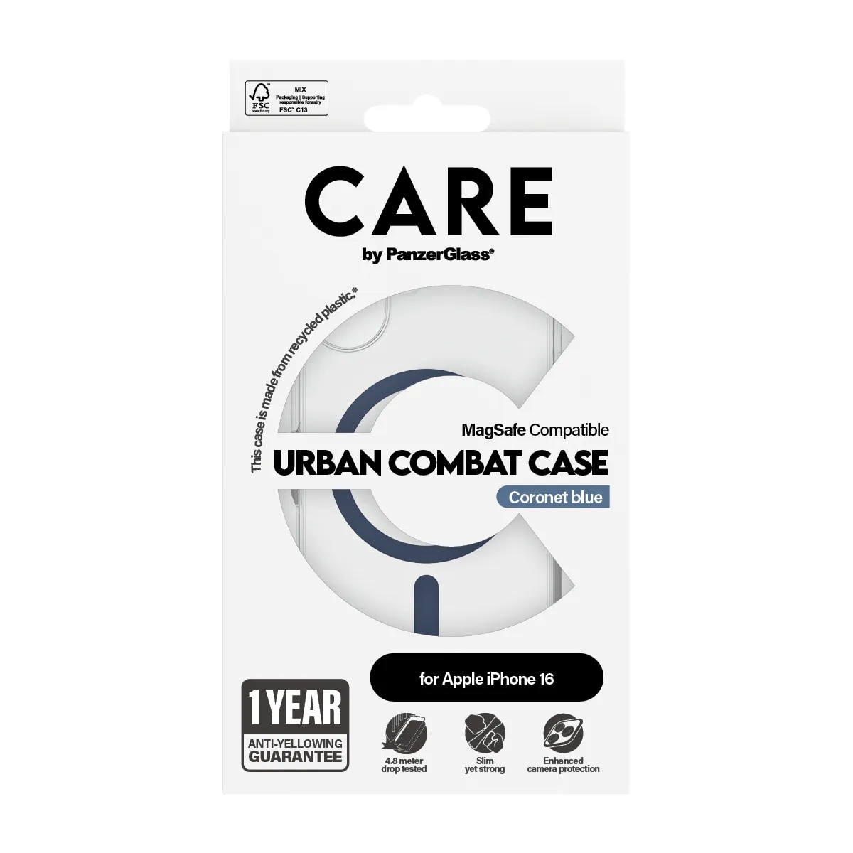 Care by PanzerGlass iPhone 16 MagSafe Urban Combat skal, Bl&aring;