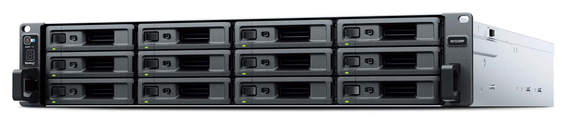 Synology RX1225RP - Storage expansion unit, Black, Silver