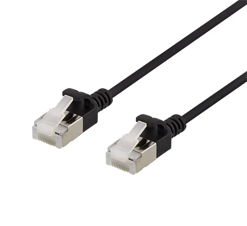 Deltaco Cat6a U/FTP RJ45 0.3m Network Cable, Black