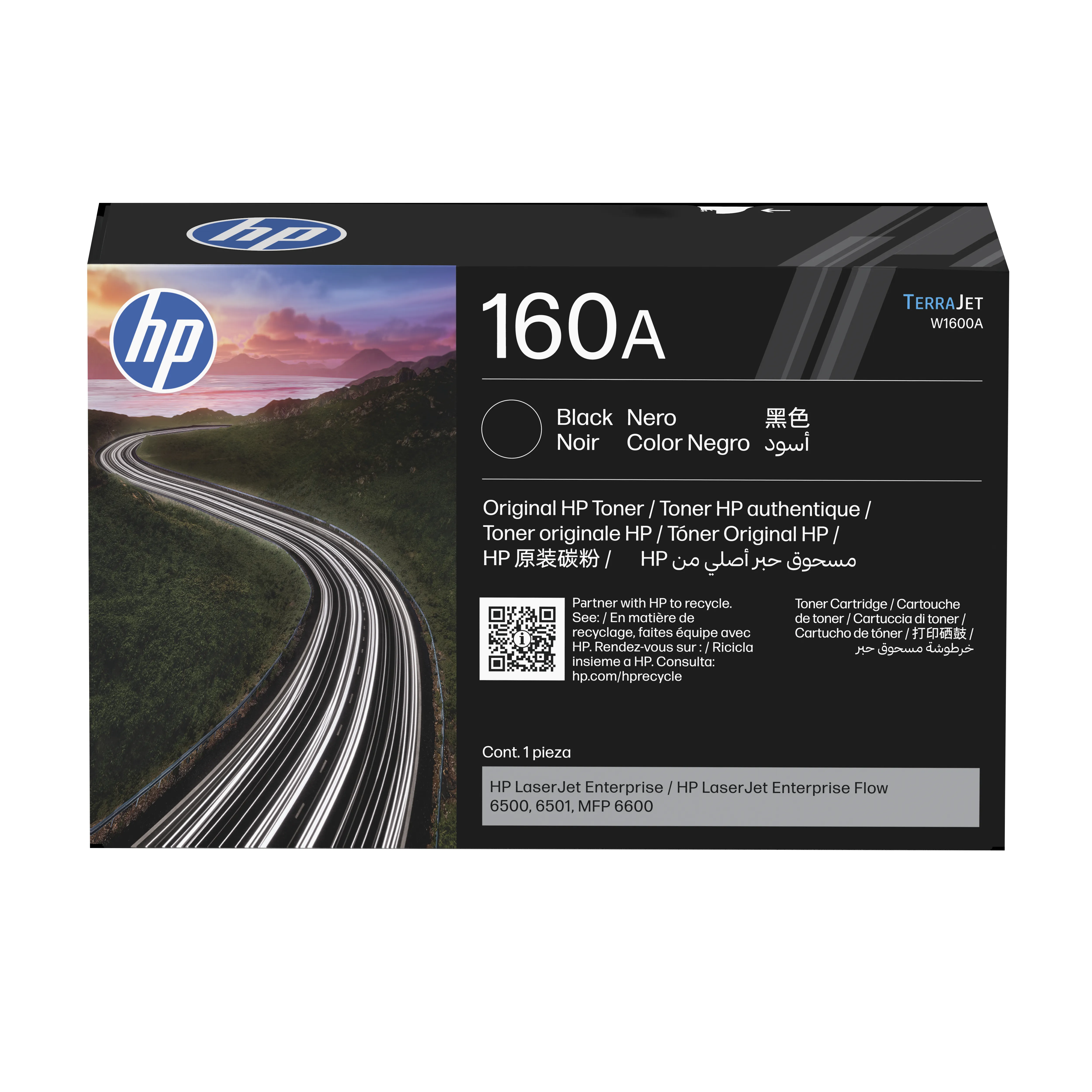 HP 160A -laserv&auml;rikasetti, musta