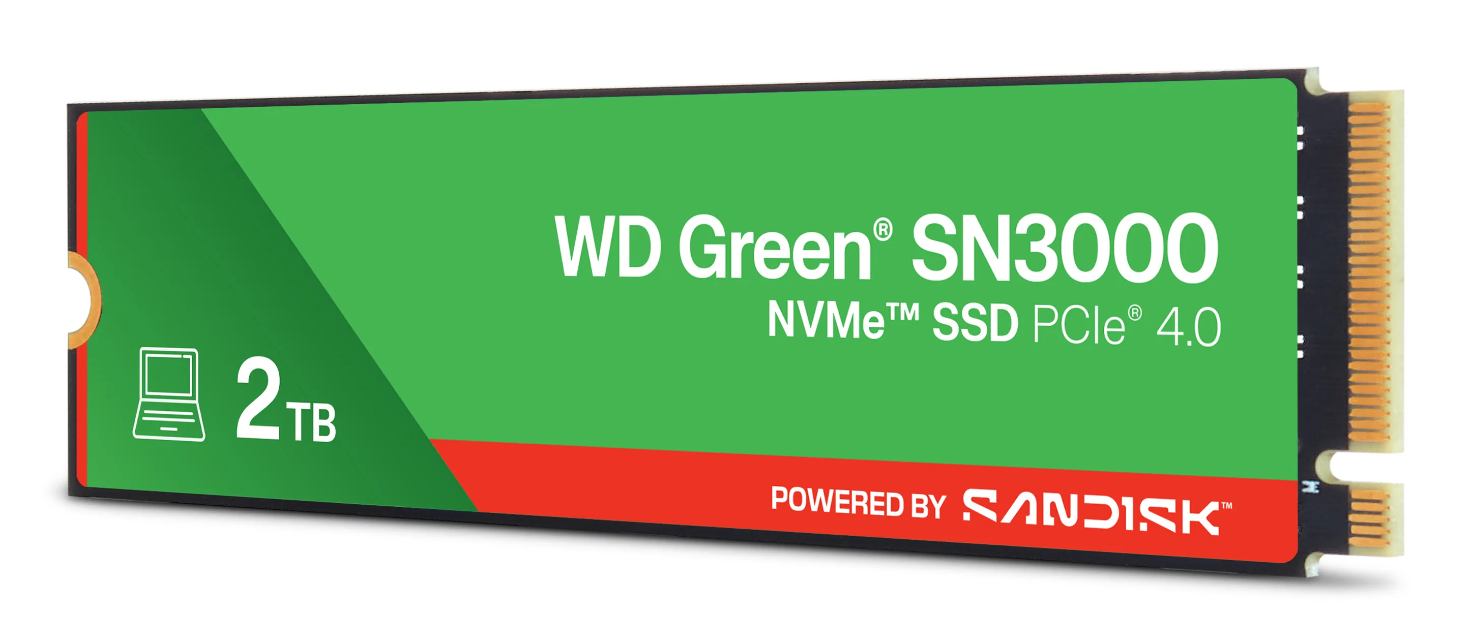WD Green SN3000 2 Tt M.2 PCIe 4.0 NVMe -SSD-levy