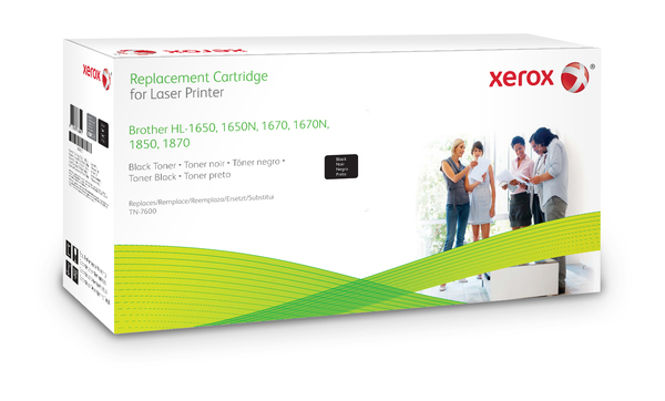Xerox - Musta - v&auml;riainekasetti (vastaavuus: Brother TN7600) malleihin Brother DCP-8020, 8025, HL-1650, 1670, 1850, 1870, 5030, 5040, 5050, 5070, MFC-8420, 8820