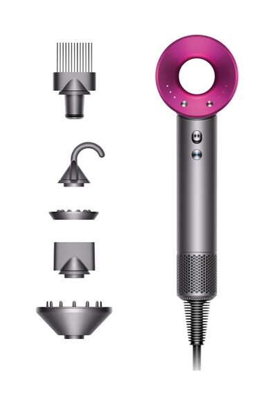 Dyson Supersonic 1600W Hair Dryer, Iron/Fuchsia