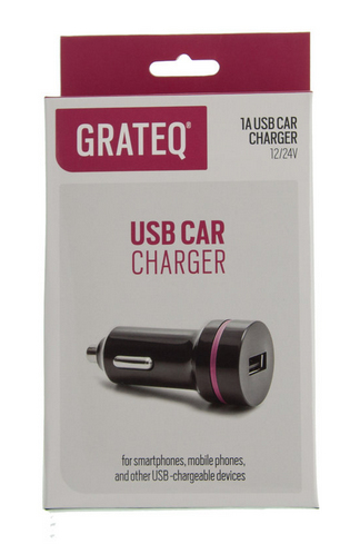 GRATEQ USB TUPAKANSYTYTINLATURI 1.0A