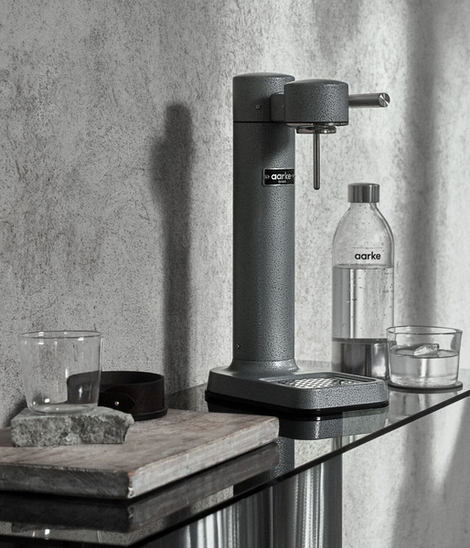 Aarke Carbonator 3 - sparkling water maker, Hammertone Grey