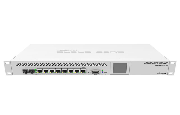 MikroTik Cloud CCR1009-7G-1C-1S+ 7-portars Gigabit Router, 9 k&auml;rnor, 2