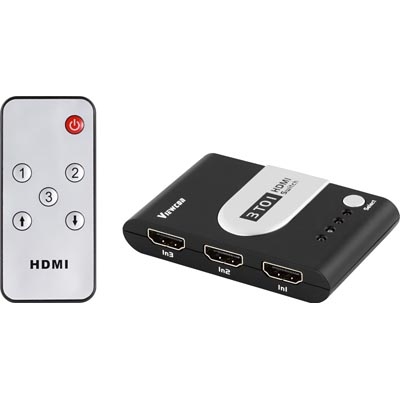 Automaattinen/manuaalinen HDMI-kytkin, 3 -1, 19-pin n, kaukos&auml;&auml;din