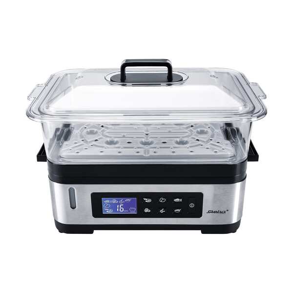STEBA DG 2 Food Steamer, 6 L, 1200 W, Stainless steel / Black